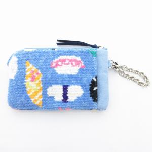 FEILER ラブラリー 東京駅限定 トーキョースイカ スシ カードケース ポーチ 青 ブルー /UO