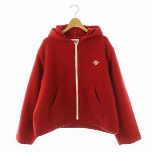 ウールフーデッドジャケット パーカー ジップアップ 38 赤 レッド /NR OS