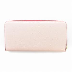 Samantha Thavasa デラックス 長財布 ラウンドファスナー 小銭入れあり リボン バイカラー ピンク /UO