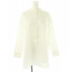 バイ ザ ライン ノーカラープルオーバーブラウス 長袖 1 ホワイト /HK OS SH