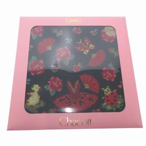 ×Chacott チャコット ハイジキトリ ハンカチ ハンドタオル 花柄 黒 ブラック /FF