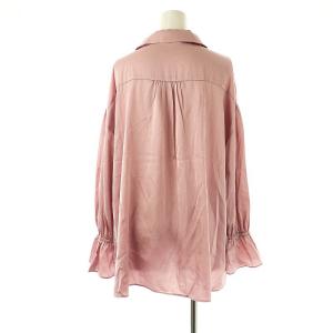 gelato pique 22AW サテンシャツ パンツ セットアップ パジャマ ルームウェア F スモークピンク /ES OS