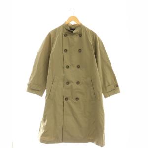 ダブルボタンナイロンコート ロング XS カーキ /CX OS