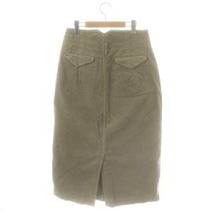 45rpm 12ウェルコーデュロイの山スカート 台形 カーキ /MI OS