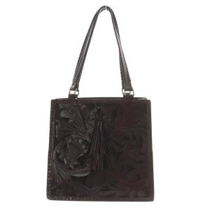 Cutwork tote BAG トートバッグ ショルダーバッグ カーフレザー タンブガ /YO19