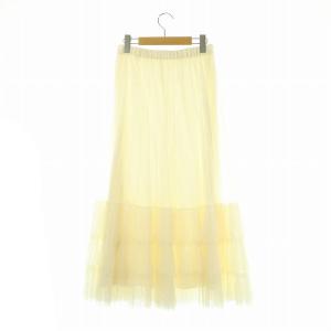 Diagram GRACE CONTINENTAL 24SS ボリュームチュールスカート フレア ロング プリーツ 36 アイボリー /CX OS