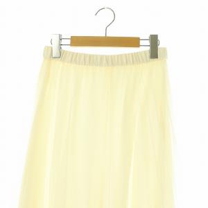 Diagram GRACE CONTINENTAL 24SS ボリュームチュールスカート フレア ロング プリーツ 36 アイボリー /CX OS