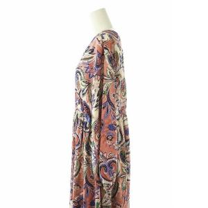 GRACE CONTINENTAL 23SS キャットペイズリーワンピース マキシ丈 ロング 総柄 38 ピンク マルチカラー /CX OS