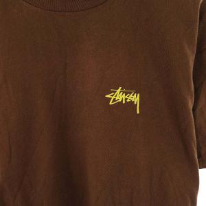 STUSSY SOUNDS SYSTEM T-SHIRT Tシャツ カットソー ロゴ プリント L 茶 ブラウン /CX