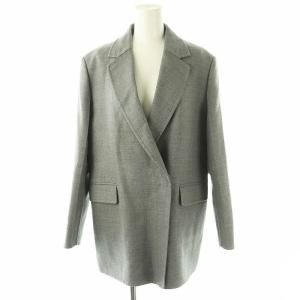 ウール ダブル バックギャザー テーラードジャケット 38 グレー