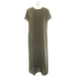 SPRING PLEAT2 SS MAXI ワンピース S カーキ /MI OS