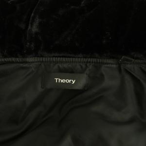 Theory PUFFER VELVET ECTOR ベルベットダウンベスト フード ジップアップ S ブラック /MY