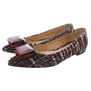 JAIPUR 05 ジェムストーン パンプス ツイード 36.5 パープル