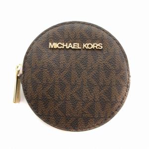 コインケース 小銭入れ 小物ケース MK柄 PVC ロゴ 茶 ブラウン /FT