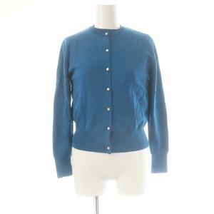 23SS ブーケカラーカーディガン 6分袖ニット アンサンブル S2 青 ブルー /AQ OS