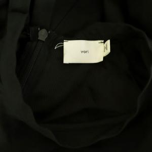 yori ギャザー ブラウス 長袖 プルオーバー バックリボン F ブラック /MY OS
