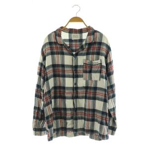 gelato pique セットアップ上下 チェックシャツ チェックパンツ 刺繍 ルームウェア パジャマ M-L ネイビー レッド