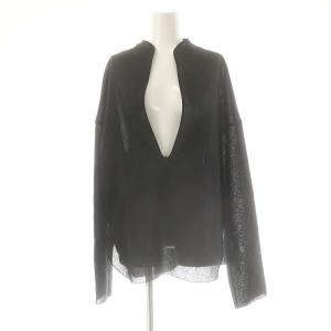 23SS Slub Slit Shirts シャツ ノーカラー F 濃紺 /MI OS