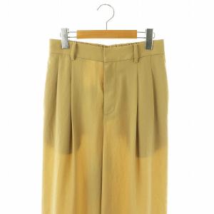 GALLARDAGALANTE 23SS ジャージーワイドタックパンツ ジッパーフライ 2 ベージュ /NR OS