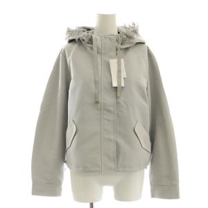 24AW フードフラワーレース付きマウンテンパーカー ジャケット M グレー /MI OS