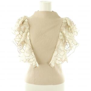 23AW デザインスリーブニットプルオーバー カットソー F ピンクベージュ /MI OS