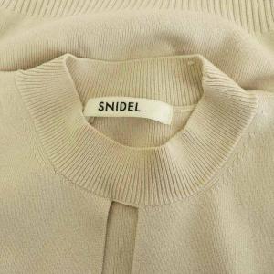 SNIDEL 23AW スカーフタイニットプルオーバー ノースリーブ リブ ONE ベージュ /MY OS