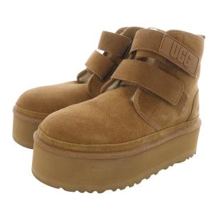 UGG australia Neumel Platform ムートンブーツ ショート ロゴ 24cm 茶色 ブラウン 1130554
