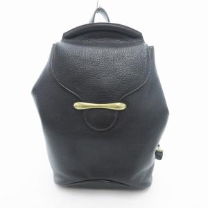 リュックサック デイパック レザー 黒 ブラック /UO