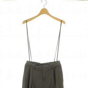 IENA 25SS サスペンダーツイルパンツ ワイド ジッパーフライ 38 グレー /NR OS