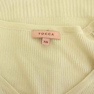 TOCCA 洗える AJISAI カーディガン ニット 長袖 Vネック XS ライトベージュ /MY OS