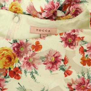 TOCCA 21AW 洗える！ GERBERA ドレス ワンピース ロング ノースリーブ ジャガード 0 ワイン /MY