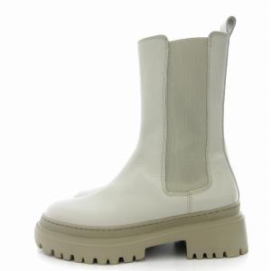 TOMORROWLAND ライトラバーソール サイドゴアブーツ スムースレザー 36 ライトグレー /UO