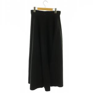 ATON ポーラーテックフリース サーキュラースカート ロング フレア 02 黒 /MI OS