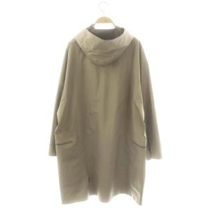 DESCENTE ×TOMORROWLAND フーデットロングコート S ベージュ