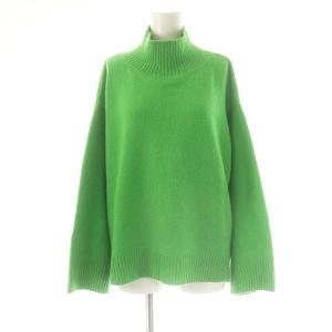 ビッグタートルニット セーター 長袖 緑 グリーン /AT OS