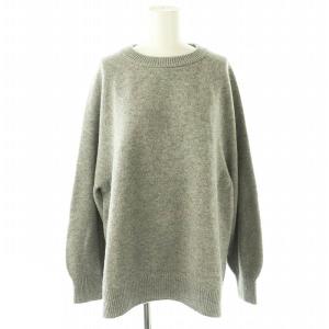 ラグランスリーブワイドプルオーバー ニット セーター 長袖 グレー /AT OS