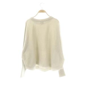 Spick&Span 25SS バルキーヤーンドルマンロングリブニット セーター ライトグレー /DO OS