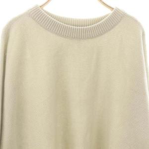 Spick&Span 25SS バルキーヤーンドルマンロングリブニット セーター ライトグレー /DO OS