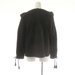 Chesty フリル ギャザー ブラウス プルオーバー 長袖 1 ブラック /DF OS