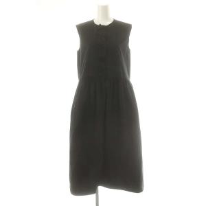 リボンリボンワンピース ギャザー 36 黒 /MI OS