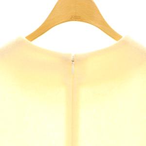 BORDERS at BALCONY WOOL RUFFLED TEE トップス ニット カットソー ボーダー 38 アイボリー 黒 白 /CX