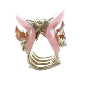 acca ミニヘアクリップ フラワーモチーフ バタフライモチーフ ピンク /YO1