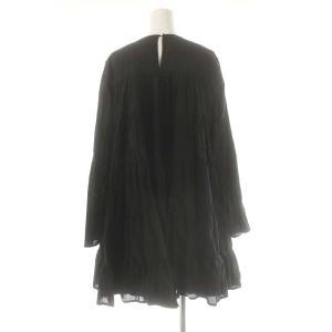 Merlette 長袖 ティアードワンピース 黒 /MI OS