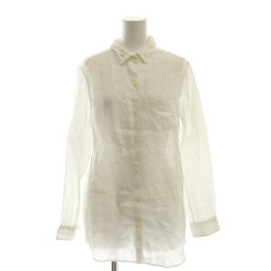 LINEN ワイヤーウォッシュ シャツ 長袖 ホワイト /HK OS