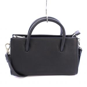 24AW ワイドミニ2WAYバッグ ハンドバッグ ショルダーバッグ レザー F 黒 ブラック 1732-699-9998