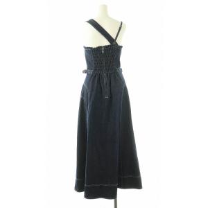 CASA FLINE フロントホックデニムロングワンピース F 紺 /MI OS