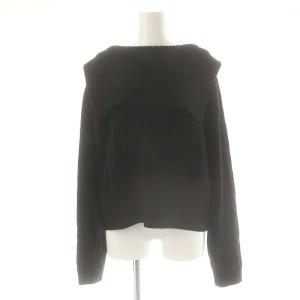 24AW IENA BLACK セーラーカラーニット セーター ウール F 黒 /MI OS