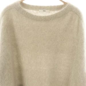 SHIPS FOX クルーネック プルオーバー ニット セーター 長袖 ONE-SIZE グレージュ /DF OS