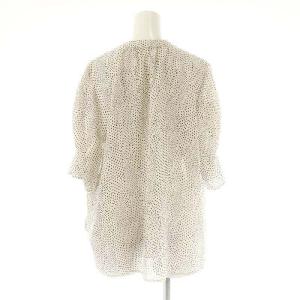 ROSSO 24SS ウォッシャブルドットブラウス 半袖 F オフホワイト ブラック /DF OS