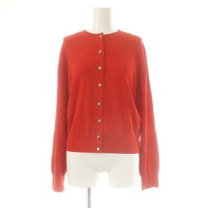 24SS UVカットレーヨンブレンドメタルボタンカーディガン ニット L 赤 /MI OS
